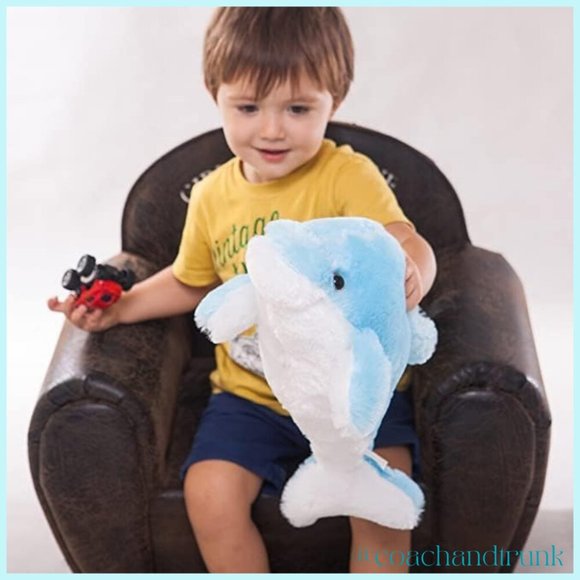 Large Plushie LED MULTI Lights Musical Dolphin Stuffy Soft Soothing Fun NWT - Picture 6 of 9